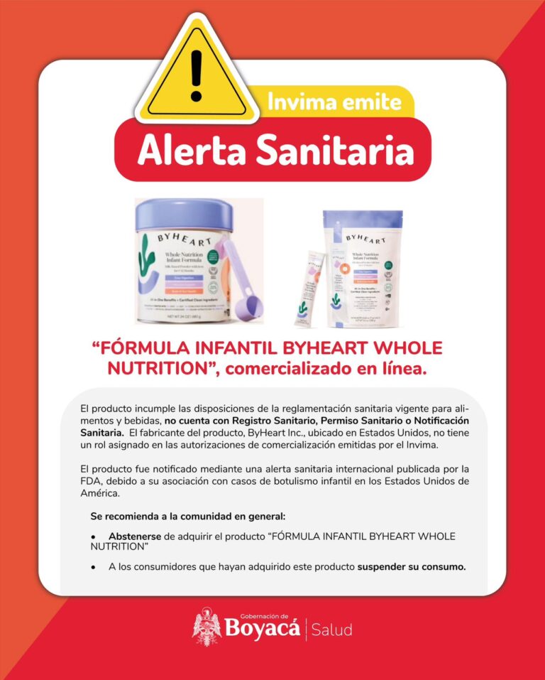 Invima emite Alerta Sanitaría por producto alimentario infantil ByHeart Whole Nutrition